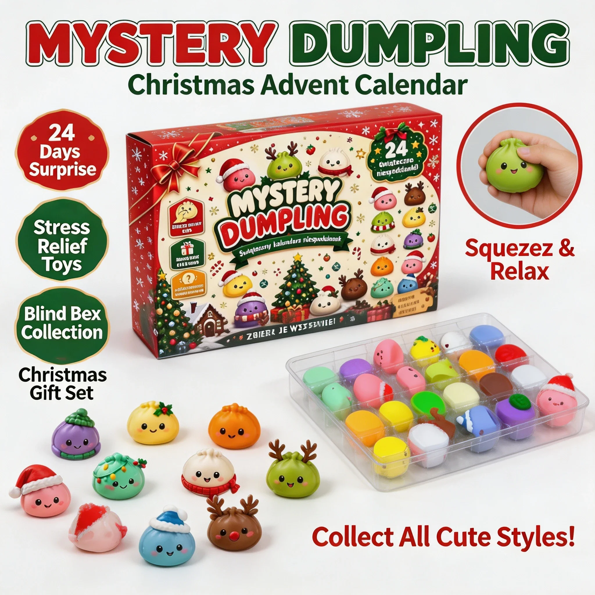 Advent Calendar Gift - 24 PCS Christmas Advent Calendar Cute