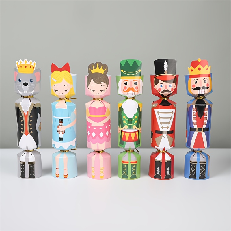 Nutcracker Figurine - 24Pcs Christmas Cracker Nutcracker Soldier Princess
