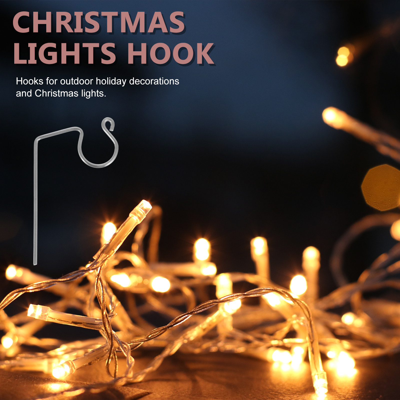 50Pcs Metal Light Hooks Christ - Christmas Lights Outdoor 评论和价格