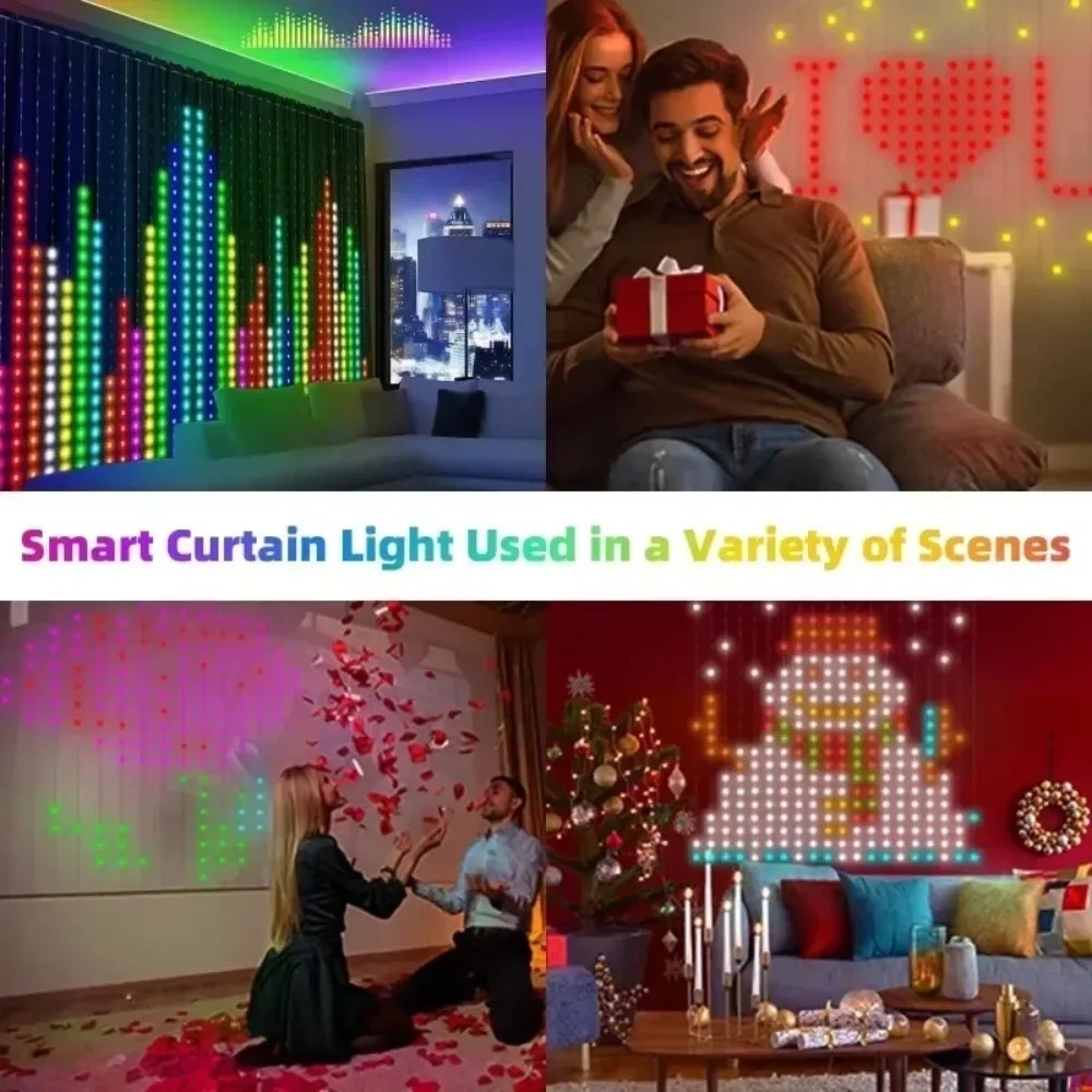 Outdoor LED Pixel Curtain Ligh - Christmas Lights Outdoor 评论和价格