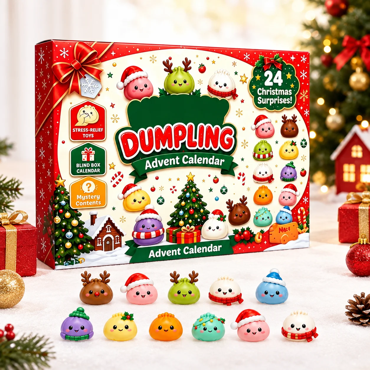 Cute Dumpling Advent Calendar  - Advent Calendar Gift 评论和价格