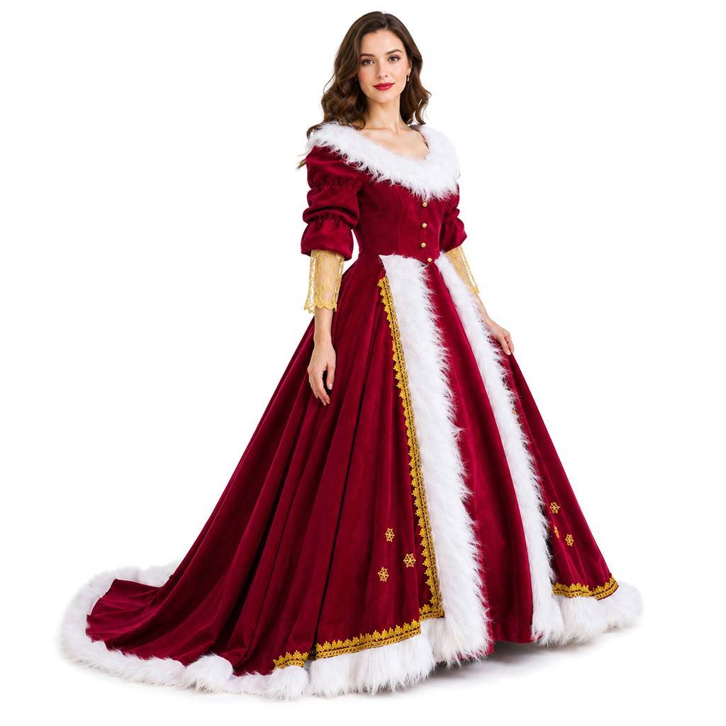 Deluxe Mrs Claus Costumes Adul - Ornament Ball Set 评论和价格