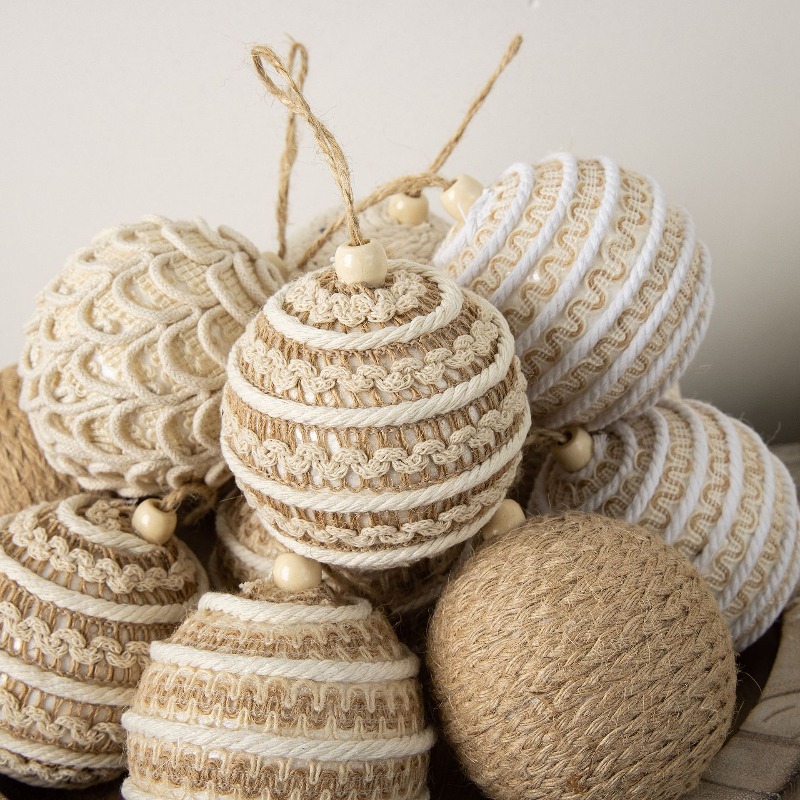 New 8CM Jute Rope Wrapped Chri - Gift Box Wrap Set 评论和价格