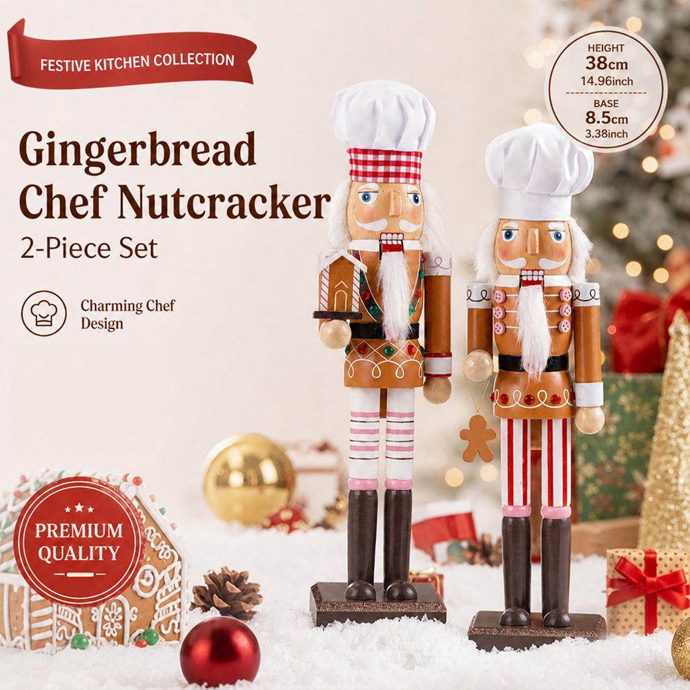 38CM Christmas Nutcracker Wood - Nutcracker Figurine 评论和价格