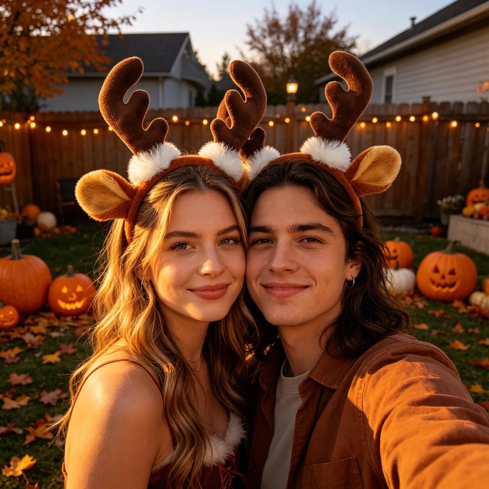 Christmas Reindeer Antlers Hea - Reindeer Antlers Headband 评论和价格